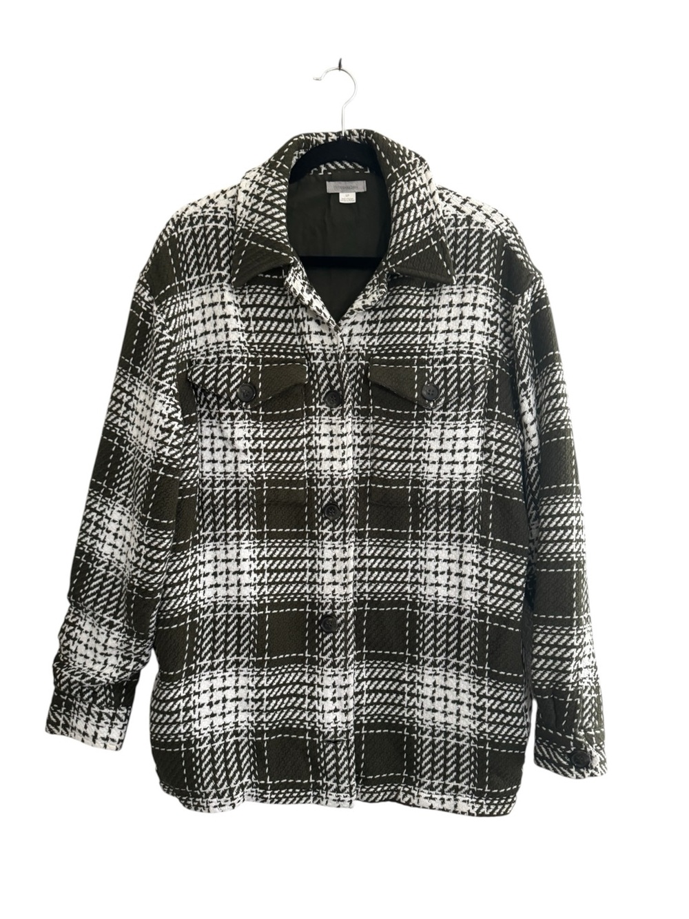 Outerknown Cloud Weave Shirt Jacket Small Olive Green Ivory lined Thick #NE